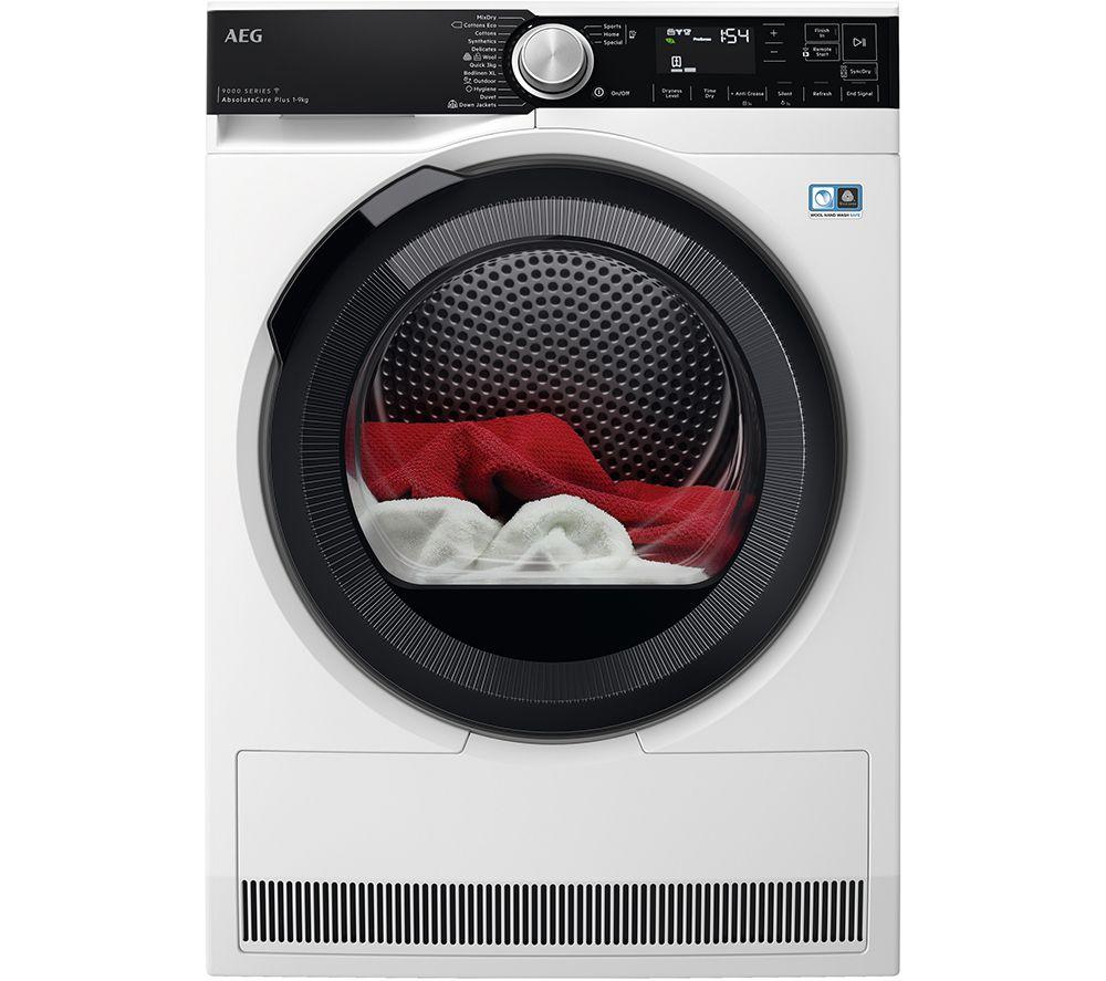 AEG 9000 AbsoluteCare TR959M6BC WiFi-enabled 9 kg Heat Pump Tumble Dryer - White