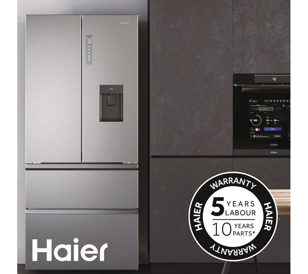 HAIER HSW59F18EIPT American-Style Smart Fridge Freezer - Slate Black
