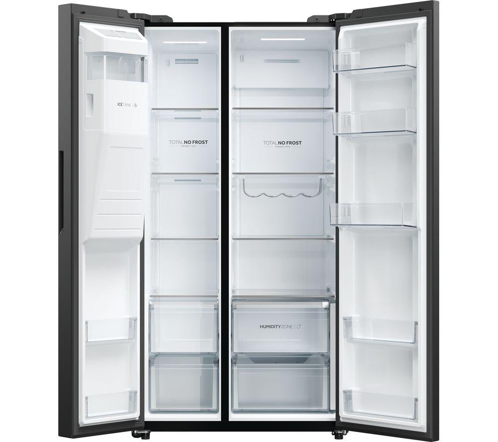 HAIER HSW59F18EIPT American-Style Smart Fridge Freezer - Slate Black