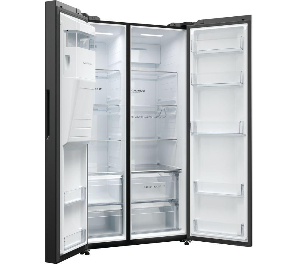 HAIER HSW59F18EIPT American-Style Smart Fridge Freezer - Slate Black