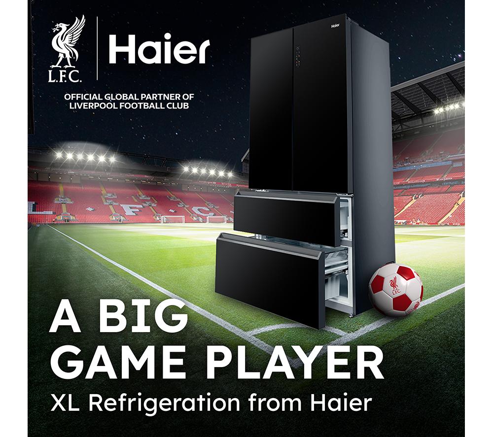 HAIER HSW59F18EIPT American-Style Smart Fridge Freezer - Slate Black
