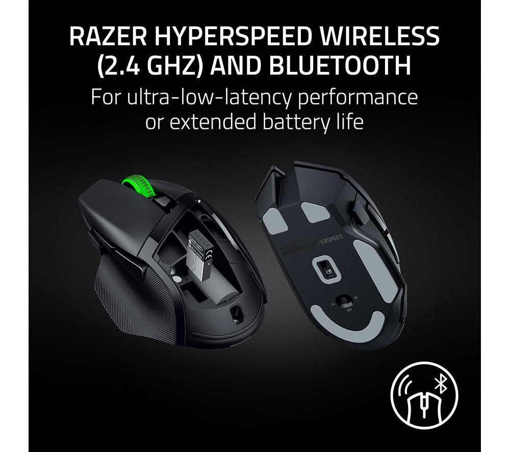 RAZER Basilisk V3 X HyperSpeed Ratón óptico inalámbrico para juegos con RGB