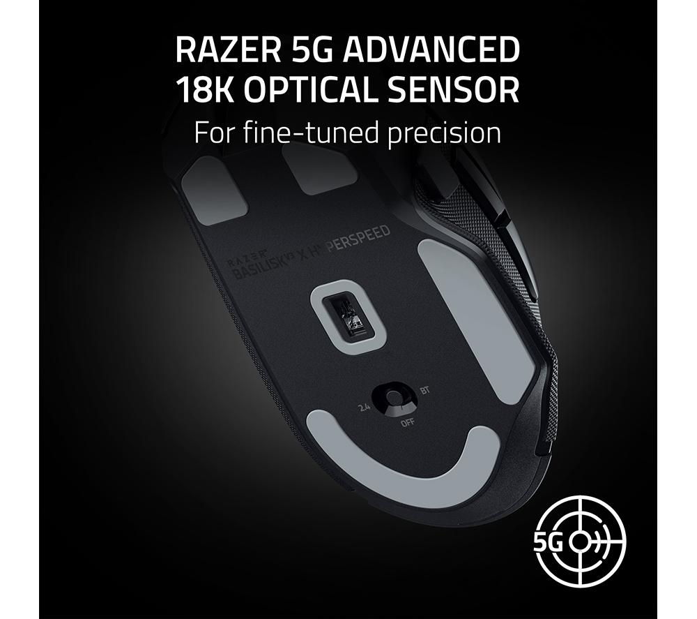 RAZER Basilisk V3 X HyperSpeed Ratón óptico inalámbrico para juegos con RGB