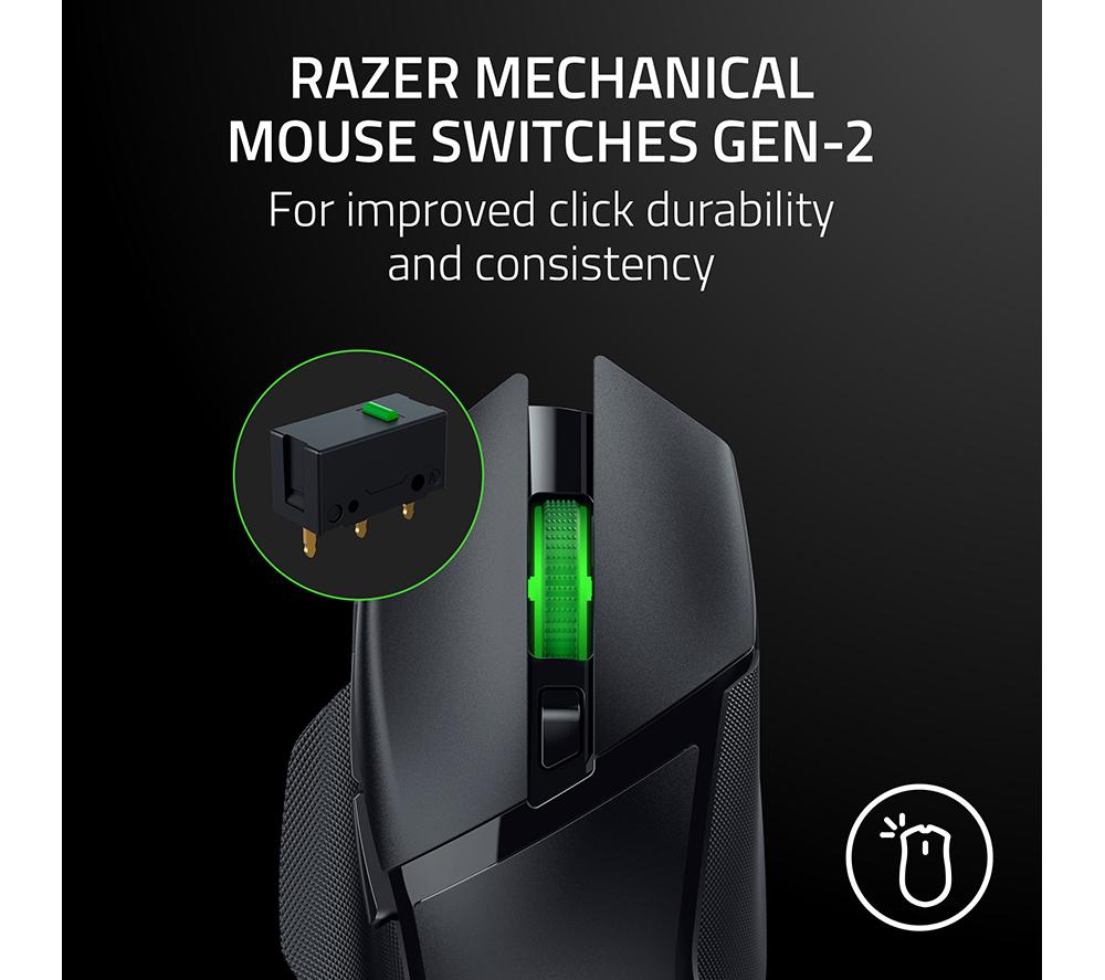 RAZER Basilisk V3 X HyperSpeed Ratón óptico inalámbrico para juegos con RGB