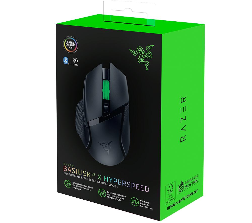 RAZER Basilisk V3 X HyperSpeed Ratón óptico inalámbrico para juegos con RGB