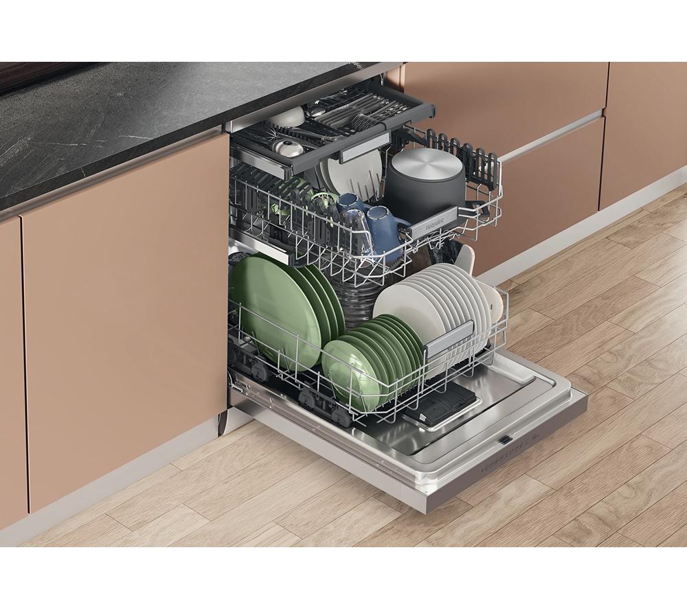 Lavavajillas de tamaño completo HOTPOINT Maxi Space H7F HP43 X UK - Plata