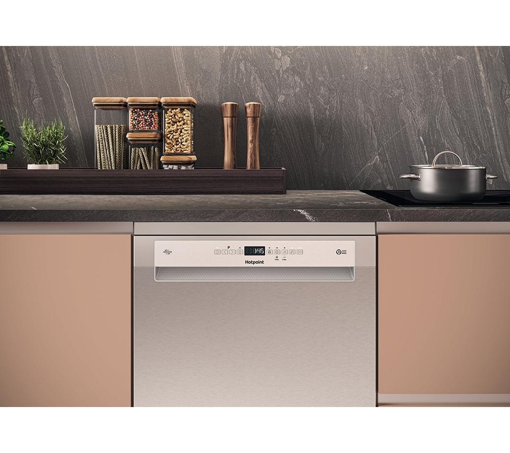 Lavavajillas de tamaño completo HOTPOINT Maxi Space H7F HP43 X UK - Plata