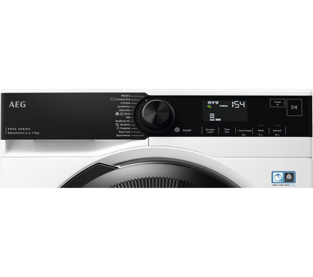 AEG AbsoluteCare 8000 TR849P4B 9 kg Heat Pump Tumble Dryer - White