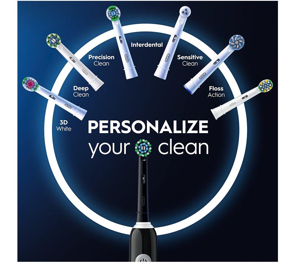 ORAL-B Vitality Pro Electric Toothbrush - Pack of 2, Black & Blue
