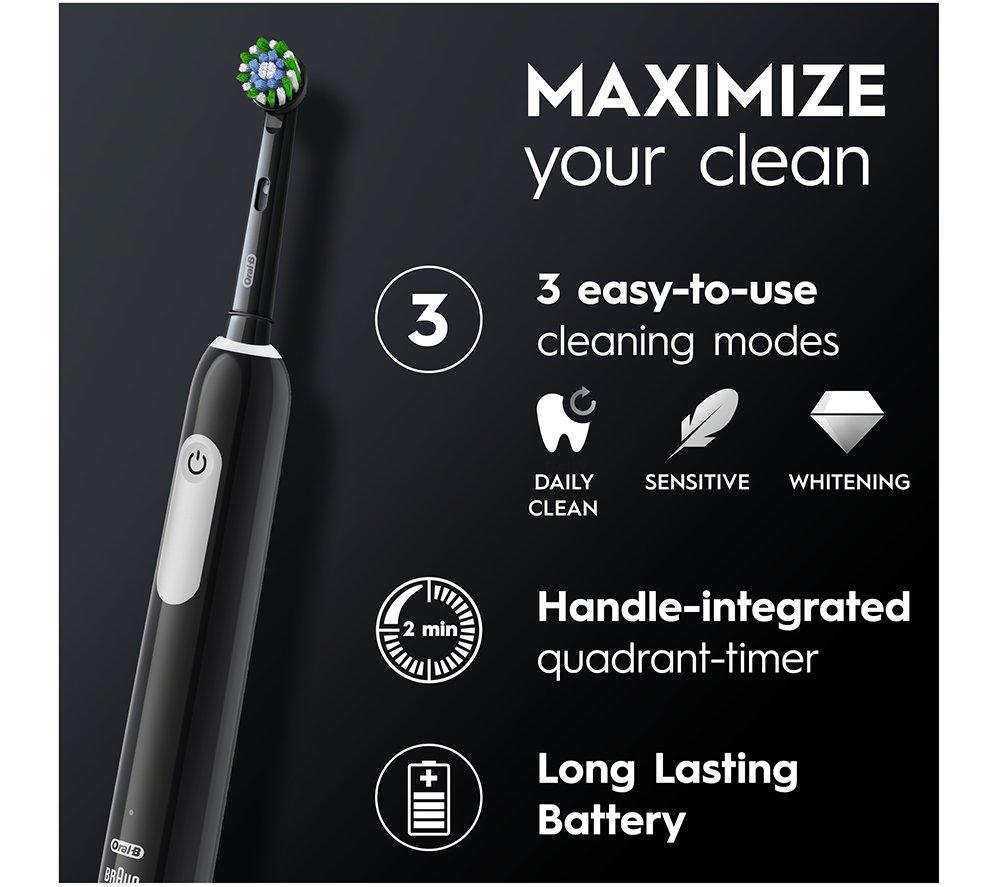 ORAL-B Vitality Pro Electric Toothbrush - Pack of 2, Black & Blue