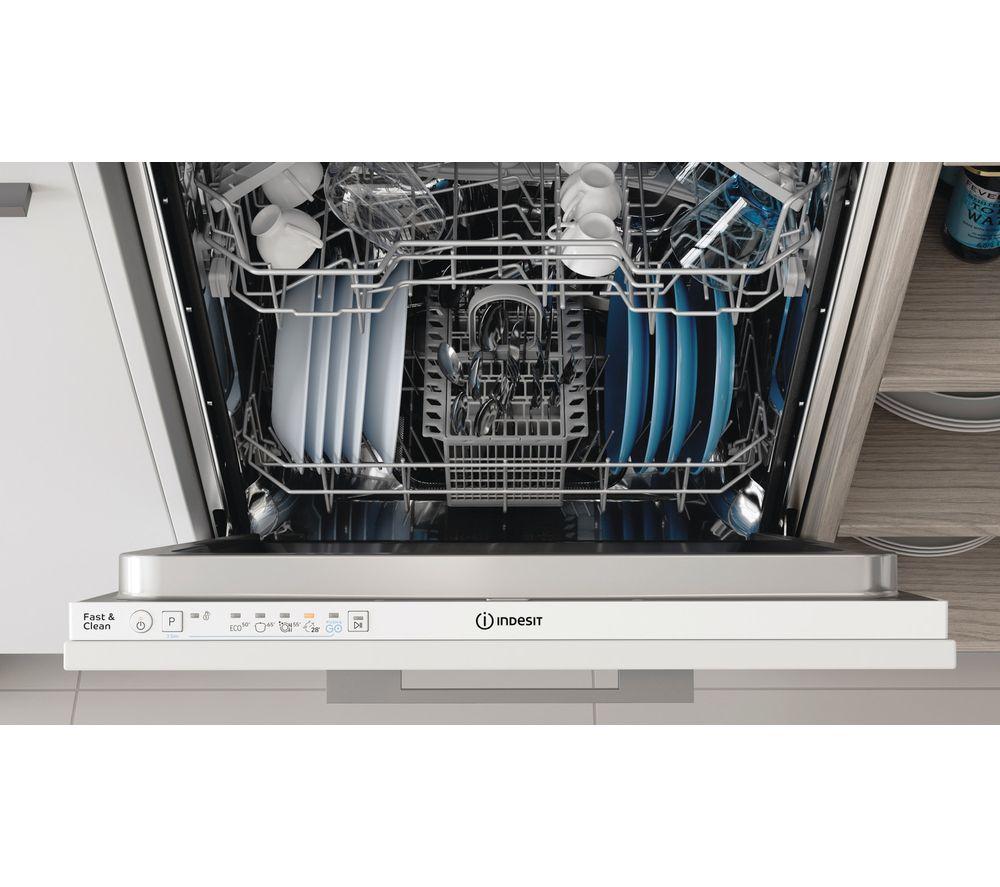 INDESIT D2I HL326 UK Vollintegrierter Standard-Geschirrspüler – Weiß