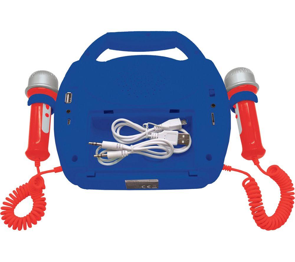 LEXIBOOK Spider-Man Portable Karaoke Digital Player - Red & Blue