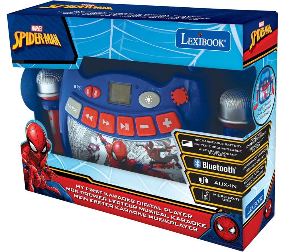 LEXIBOOK Spider-Man Portable Karaoke Digital Player - Red & Blue