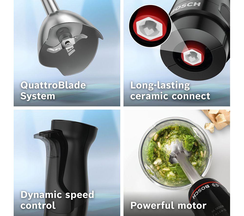 BOSCH Ergomaster 2 in 1 Pressure Controlled Speed Hand Blender MSM4B670GB - Black