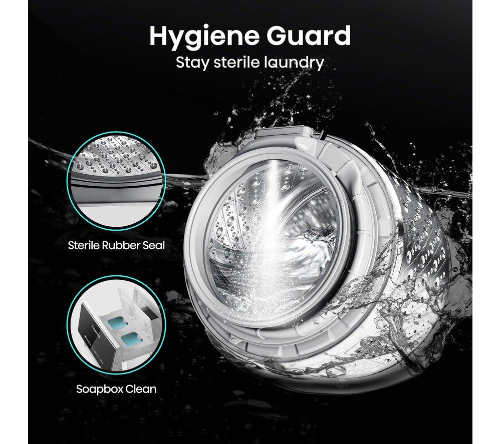 Lavadora HISENSE Serie 5S con dosificación automática WF5S1045BW con WiFi, 10,5 kg y 1400 rpm - Blanca