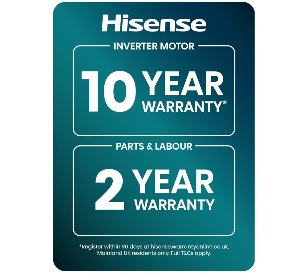 Lavadora HISENSE Serie 5S con dosificación automática WF5S1045BW con WiFi, 10,5 kg y 1400 rpm - Blanca