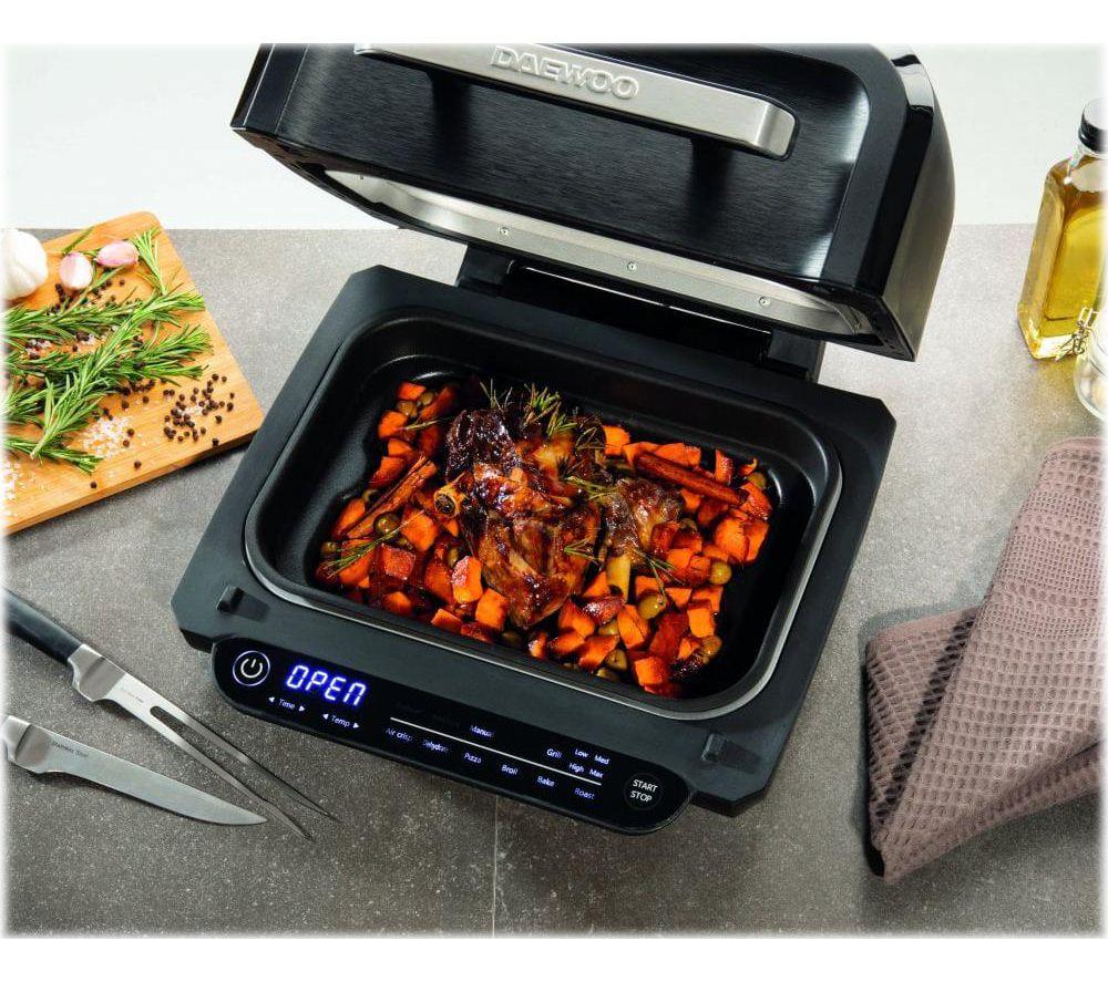 DAEWOO SDA2479GE 8-in-1 Grill and Air Fryer - Black