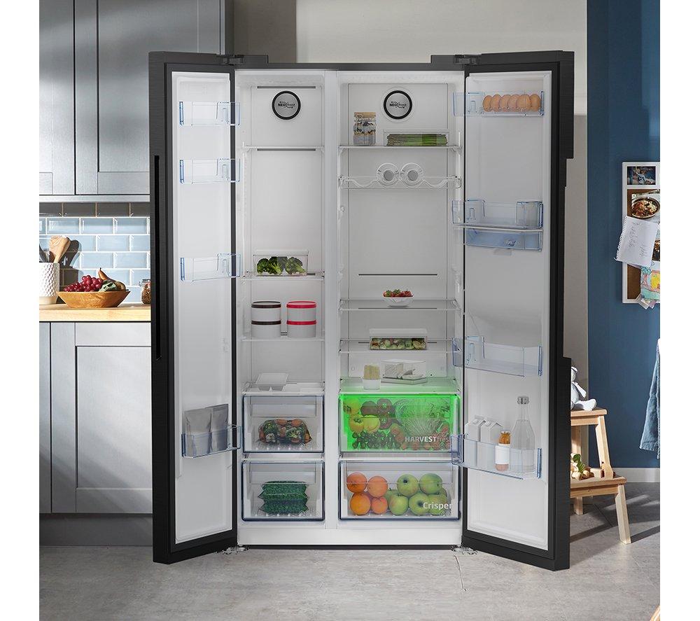 Frigorífico americano BEKO Pro ASD2442VPZ - Negro