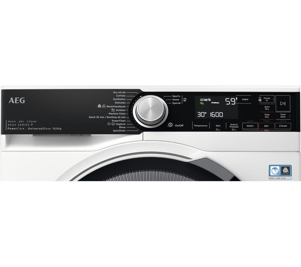 AEG 8000 Series LWR8516O5UD WiFi-enabled 10 kg Washer Dryer - White