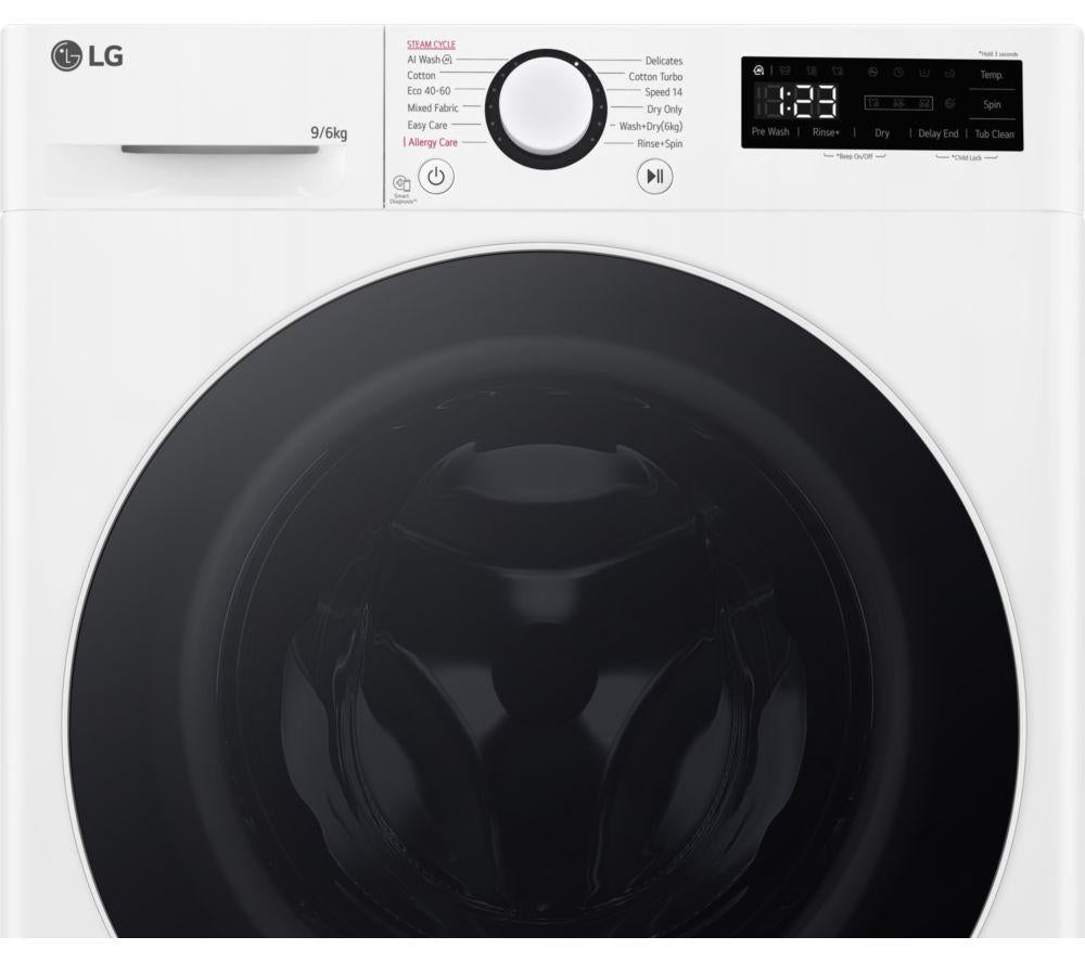 Lavasecadora LG Serie 4 AI Direct Drive FWY696WWLN1 de 9 kg - Blanca