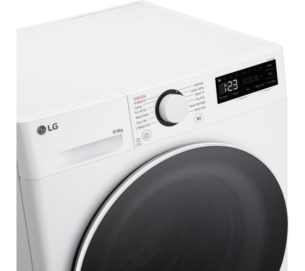 Lavasecadora LG Serie 4 AI Direct Drive FWY696WWLN1 de 9 kg - Blanca