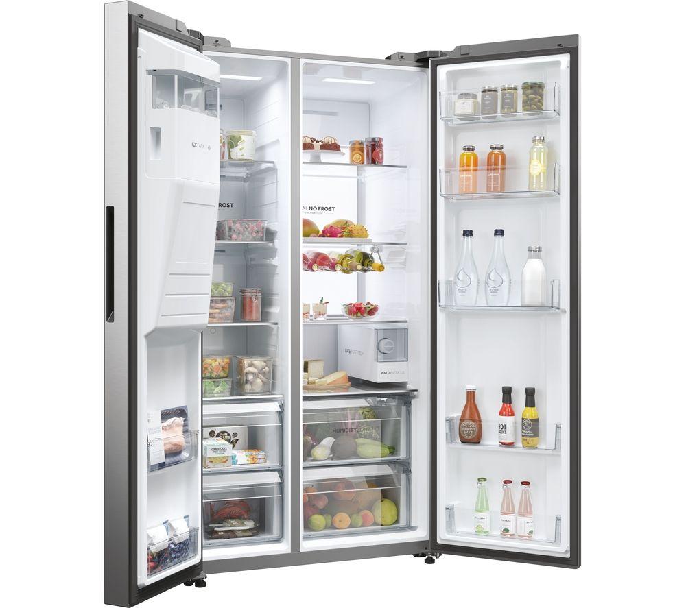 Frigorífico Combi Inteligente de Estilo Americano HAIER HSW79F18CIMM - Inox Platino