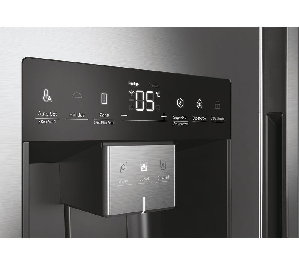 Frigorífico Combi Inteligente de Estilo Americano HAIER HSW79F18CIMM - Inox Platino