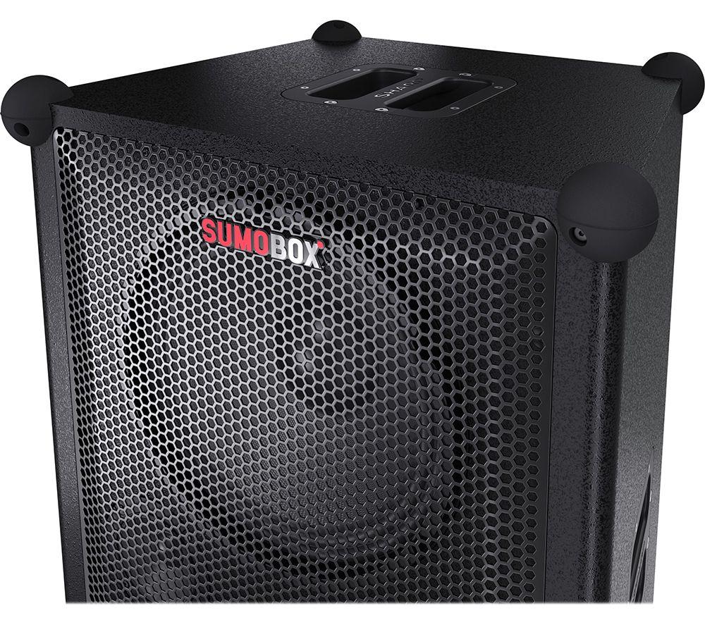 SHARP SumoBox PRO CP-LS200 Tragbarer Bluetooth Megasound Party-Lautsprecher – Schwarz