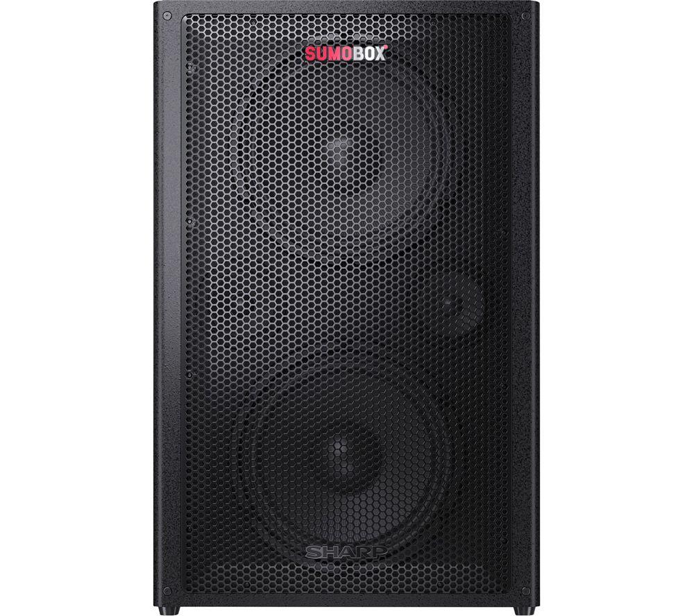 SHARP SumoBox PRO CP-LS200 Tragbarer Bluetooth Megasound Party-Lautsprecher – Schwarz