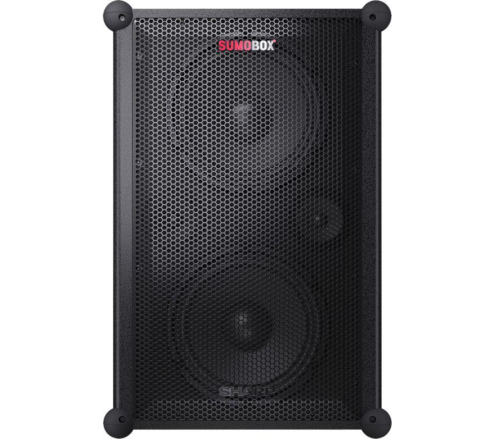 SHARP SumoBox PRO CP-LS200 Tragbarer Bluetooth Megasound Party-Lautsprecher – Schwarz