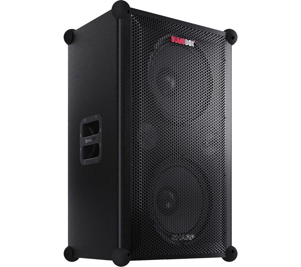 SHARP SumoBox PRO CP-LS200 Tragbarer Bluetooth Megasound Party-Lautsprecher – Schwarz