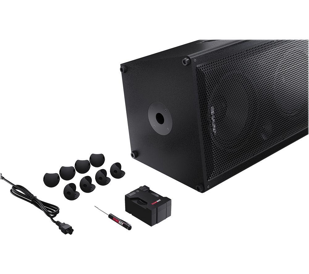 SHARP SumoBox PRO CP-LS200 Tragbarer Bluetooth Megasound Party-Lautsprecher – Schwarz