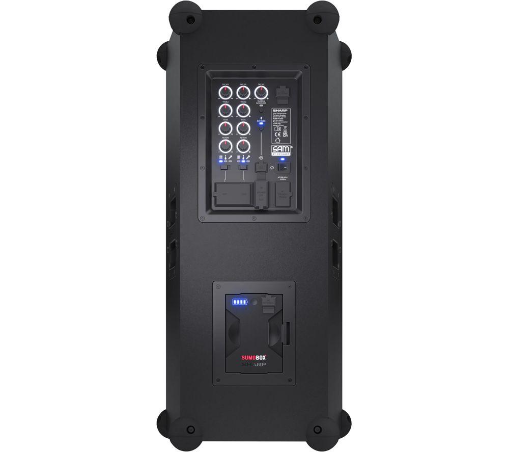 SHARP SumoBox CP-LS100 Portable Bluetooth Megasound PA Speaker - Black