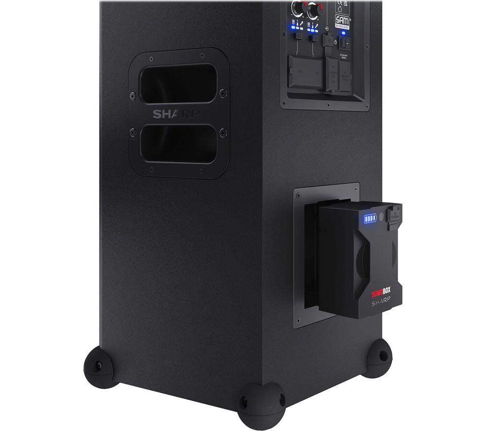 SHARP SumoBox CP-LS100 Portable Bluetooth Megasound PA Speaker - Black