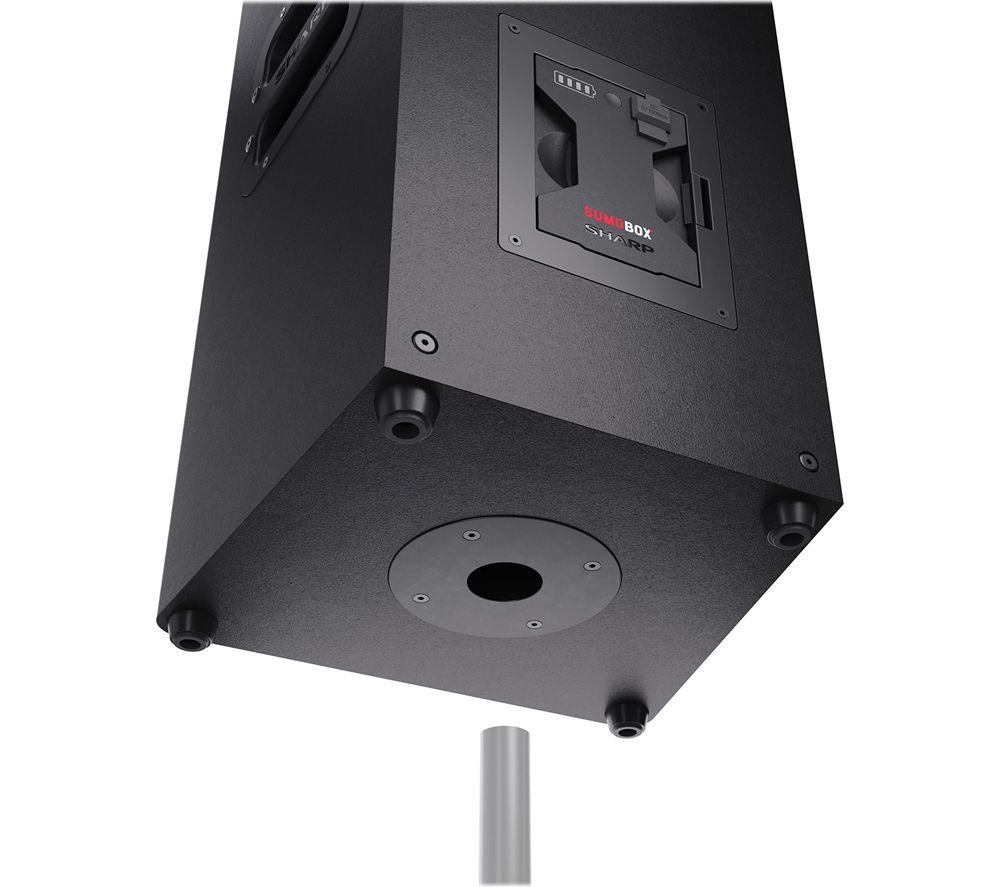 SHARP SumoBox CP-LS100 Portable Bluetooth Megasound PA Speaker - Black