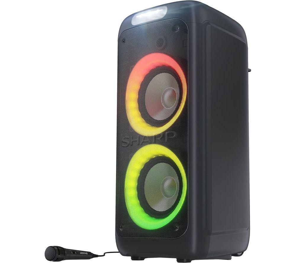 SHARP XParty Street Beat PS-949 Portable Bluetooth Megasound Party Speaker with Microphone - Black