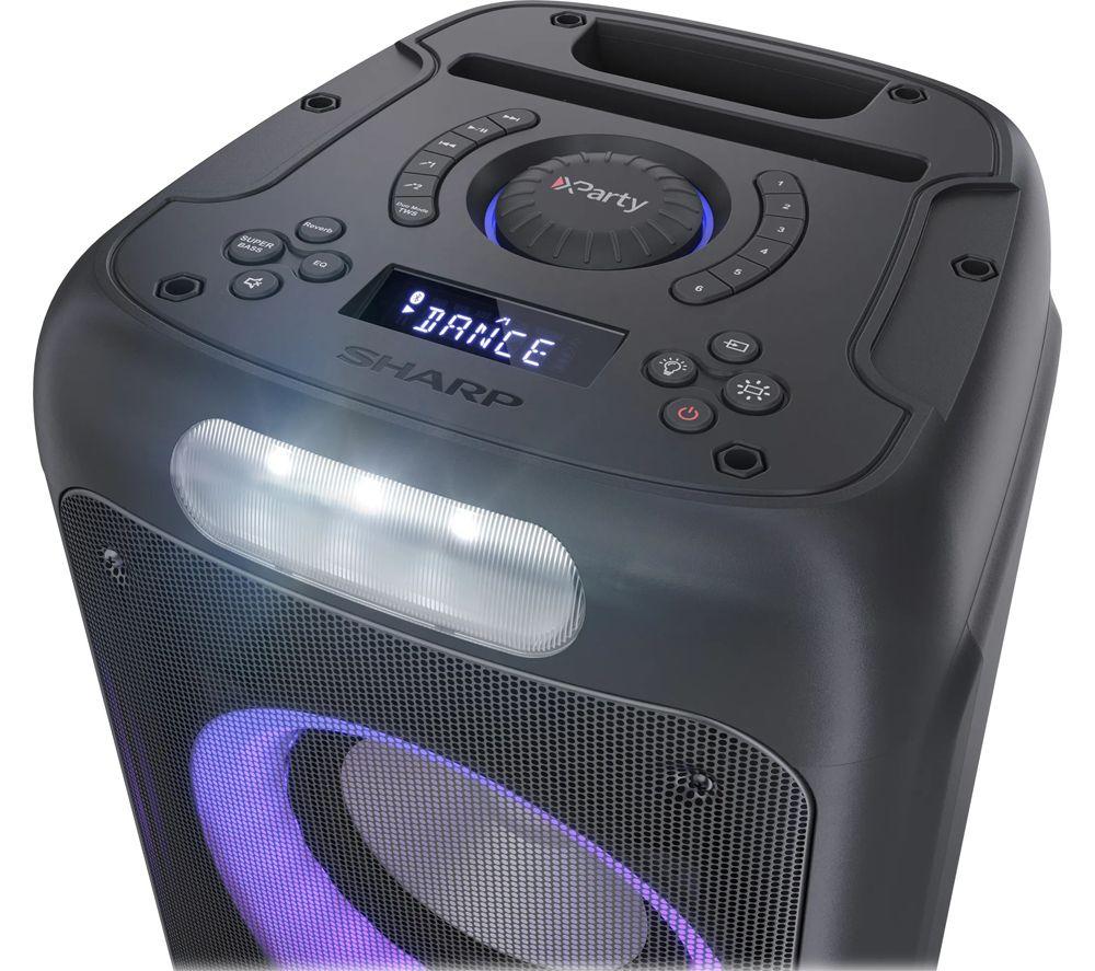 SHARP XParty Street Beat PS-949 Portable Bluetooth Megasound Party Speaker with Microphone - Black