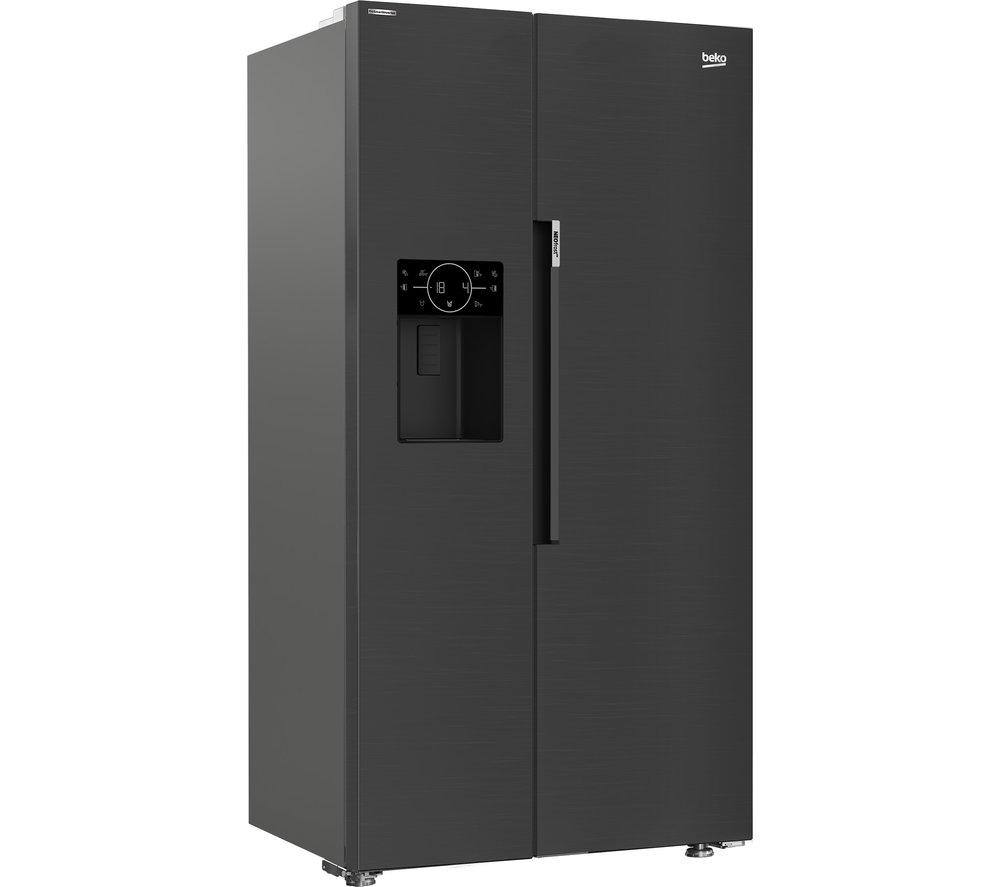 BEKO Pro ASP342VPZ Amerikanischer Side-by-Side Kühlschrank – Black Steel