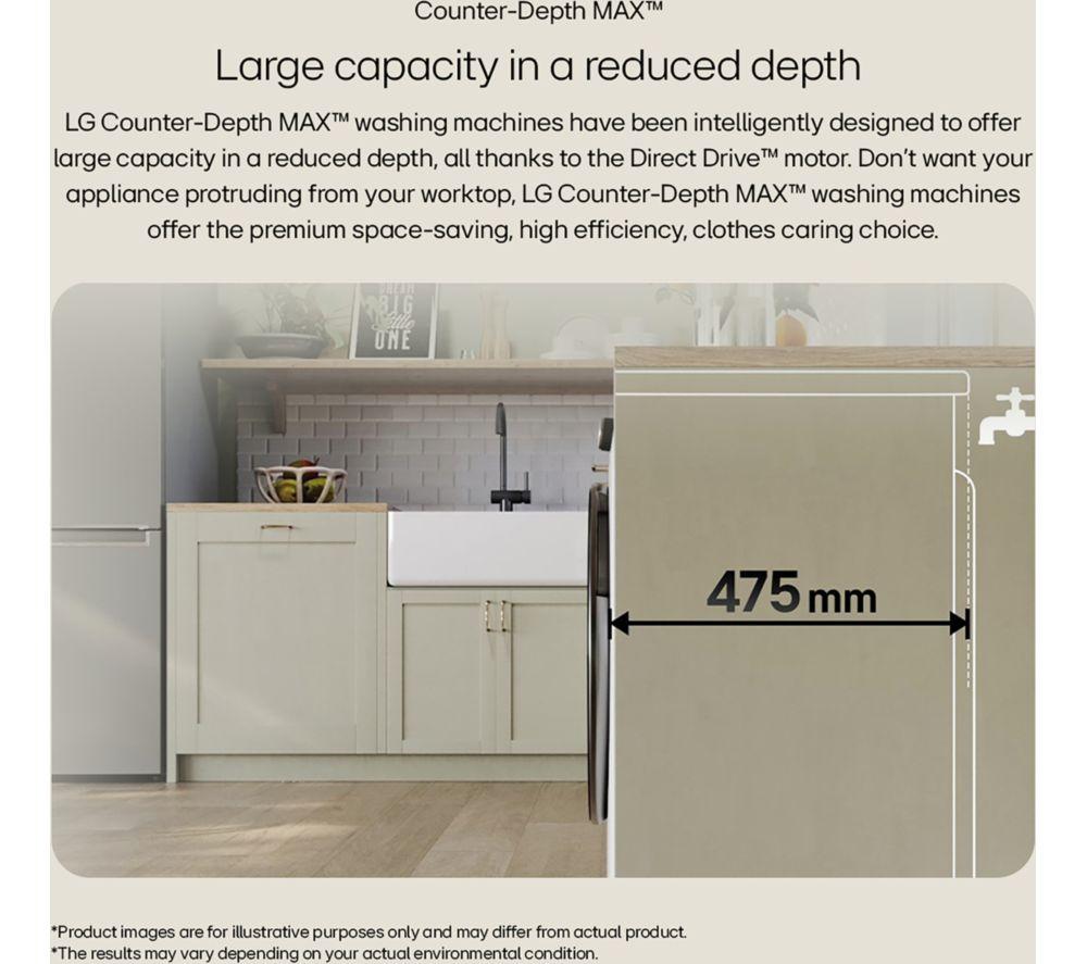 Lavadora secadora LG Series 3 Counter-Depth MAX FWY385WWLN1 de 8 kg - Blanca