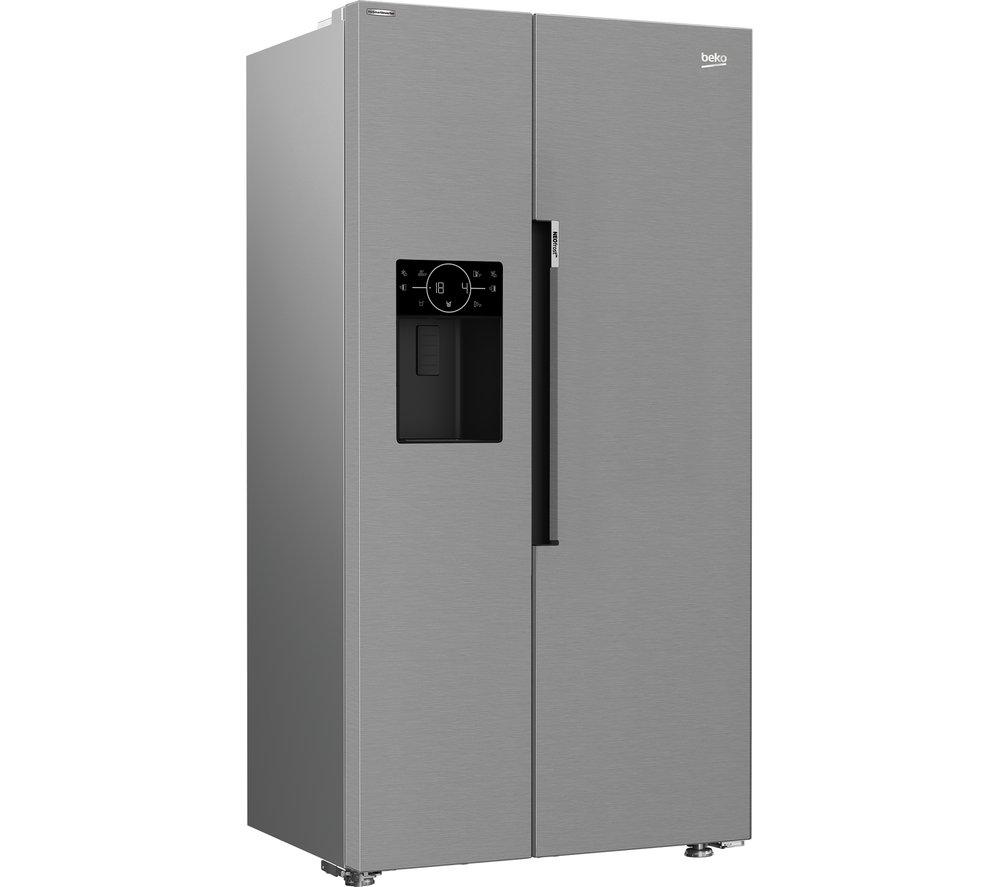 BEKO Pro HarvestFresh ASP342VPS American-Style Fridge Freezer - Stainless Steel