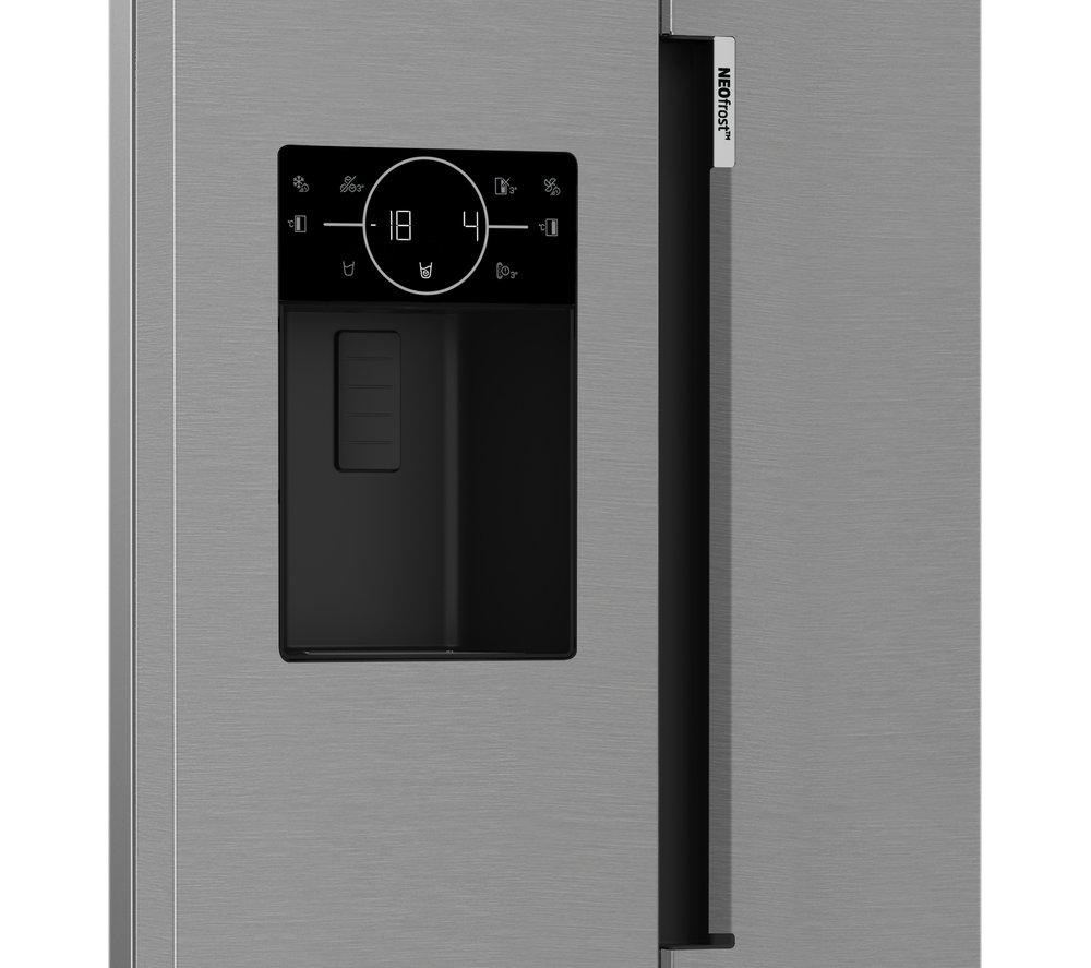 BEKO Pro HarvestFresh ASP342VPS American-Style Fridge Freezer - Stainless Steel