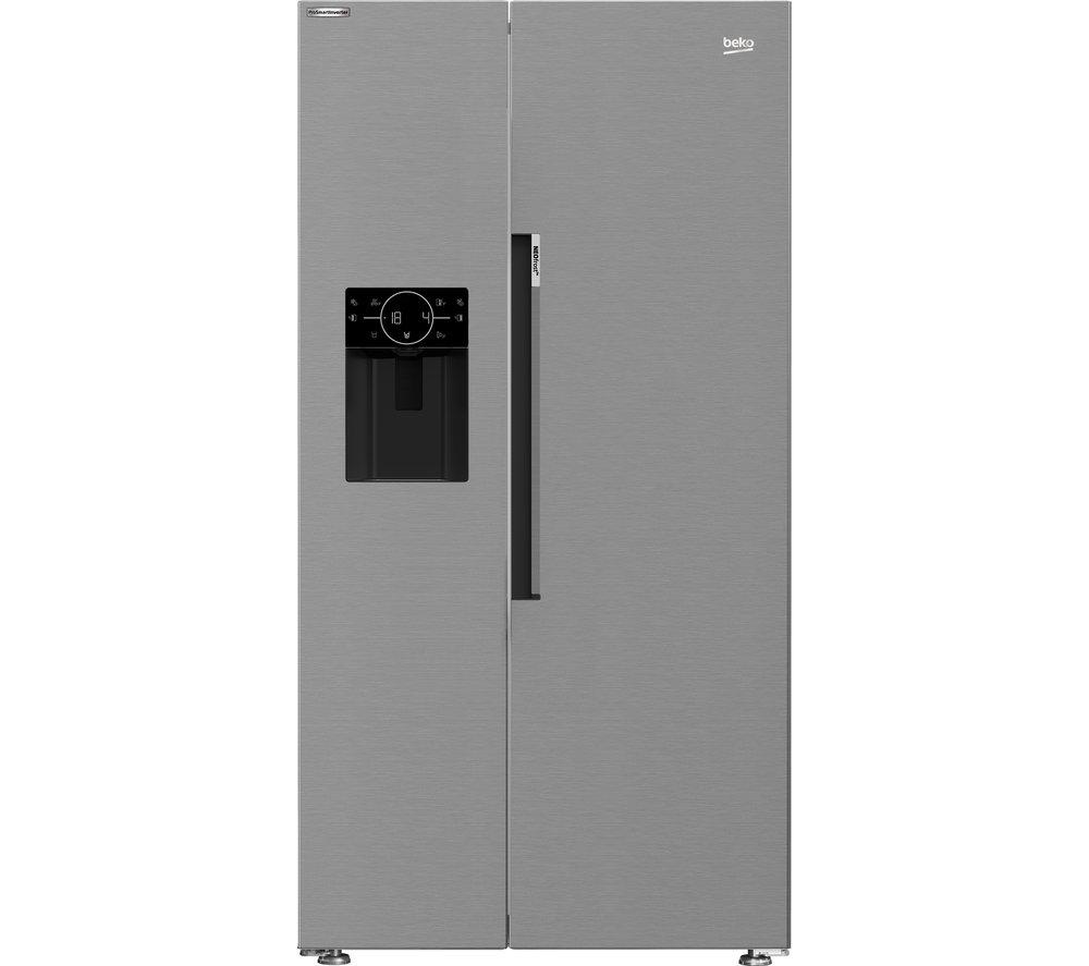BEKO Pro HarvestFresh ASP342VPS American-Style Fridge Freezer - Stainless Steel