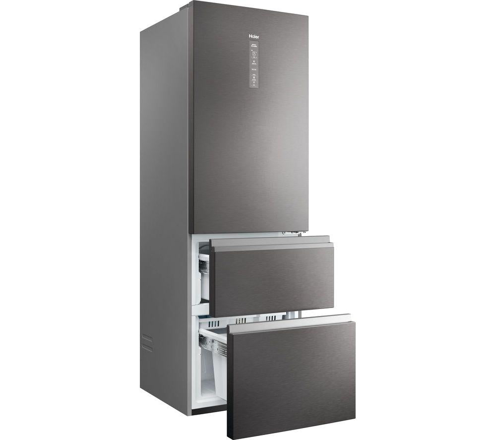 Frigorífico Combi HAIER HTW5618ENMP - Inox Platino