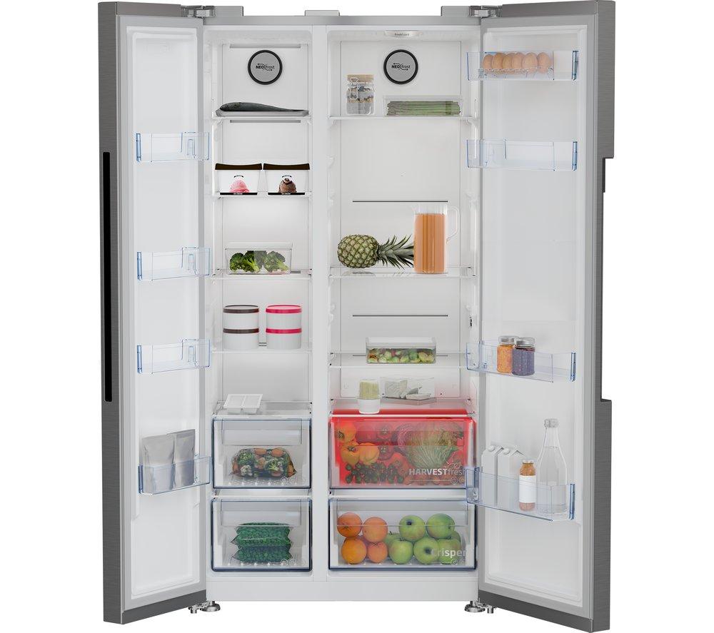 Frigorífico americano BEKO Pro HarvestFresh ASL1442VPS - Acero inoxidable