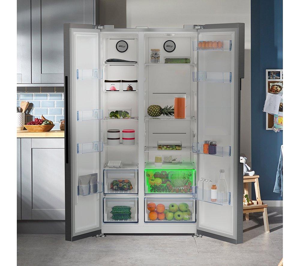 Frigorífico americano BEKO Pro HarvestFresh ASL1442VPS - Acero inoxidable