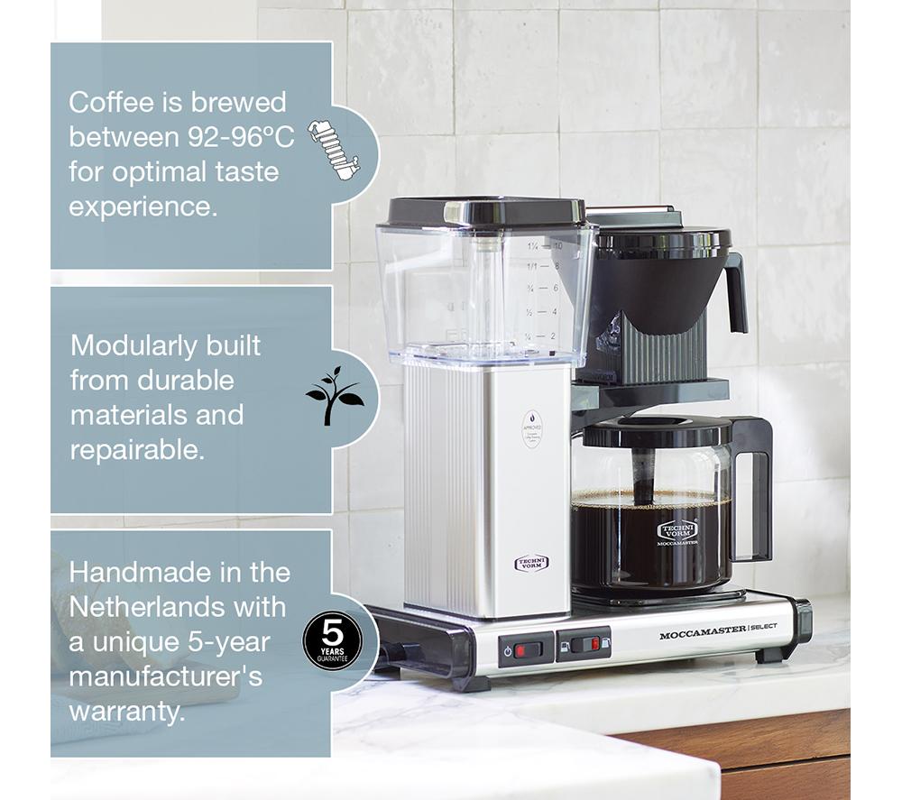 MOCCAMASTER KBG Select 53801 Cafetera de filtro - Plata pulida