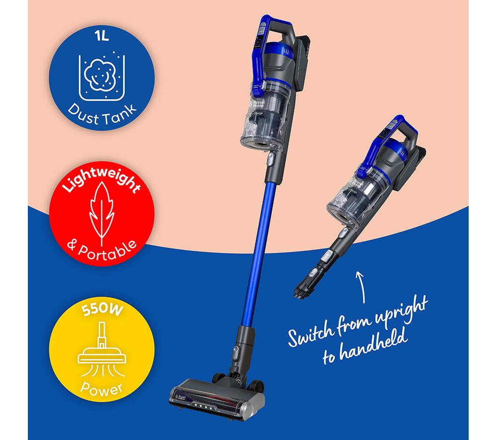 RUSSELL HOBBS Turbo Charge RHHS5101 Cordless Vacuum Cleaner - Grey & Blue