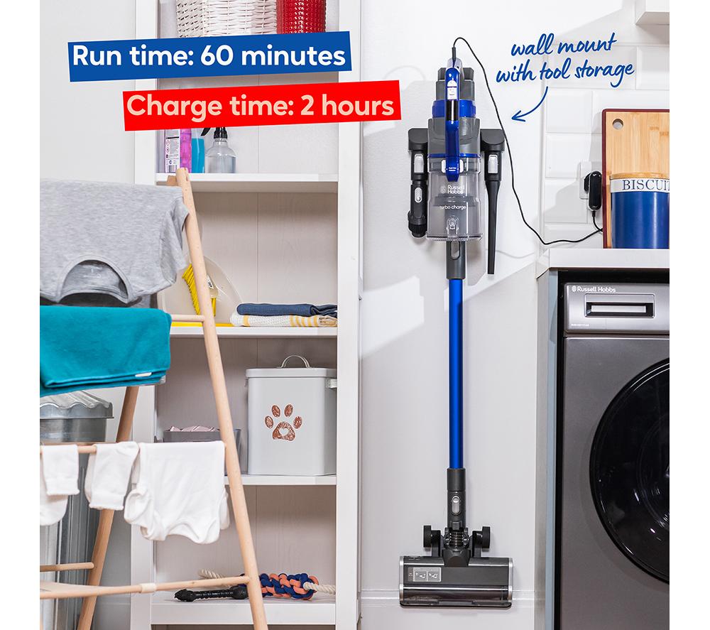 RUSSELL HOBBS Turbo Charge RHHS5101 Cordless Vacuum Cleaner - Grey & Blue