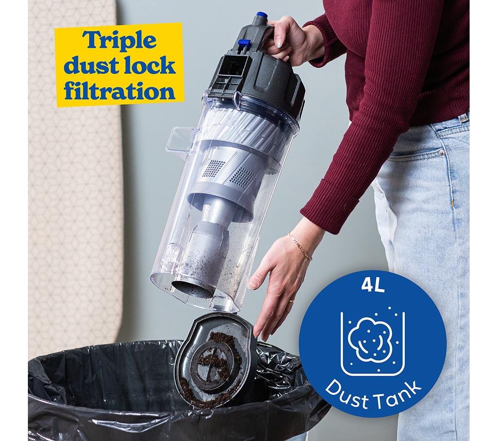 Aspiradora sin bolsa vertical RUSSELL HOBBS Hypermax RHUV7001 - Gris y azul