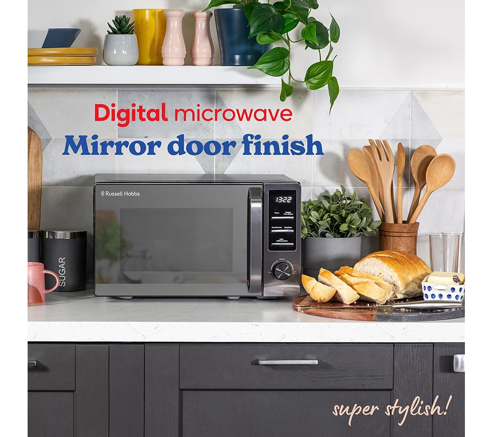 RUSSELL HOBBS Midnight Collection RHM2028DS Solo Microwave - Dark Steel